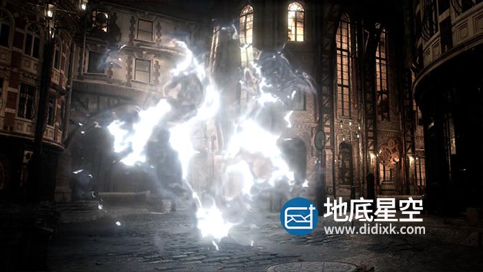 AE模板-哈利波特魔法魔幻神仙法术能量烟雾闪电保护罩粒子冲击波水花传送门特效动画 Particular