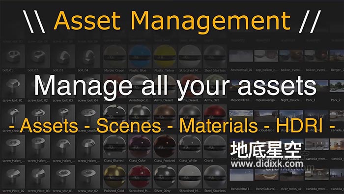 Blender插件-三维模型材质贴图场景预设管理工具 Asset Management V2.70 + 使用教程