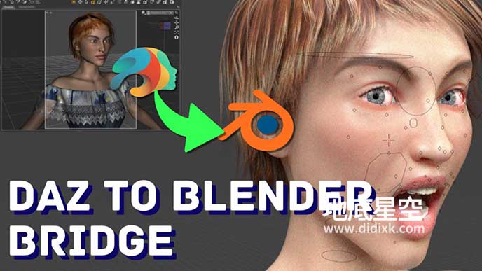 blender/daz插件-daz文件直接导入blender中使用Diffeo DAZ Importer 1.6.2