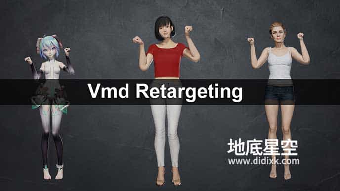 Blender插件-模型动作重新定位插件 Vmd Retargeting V1.24.2