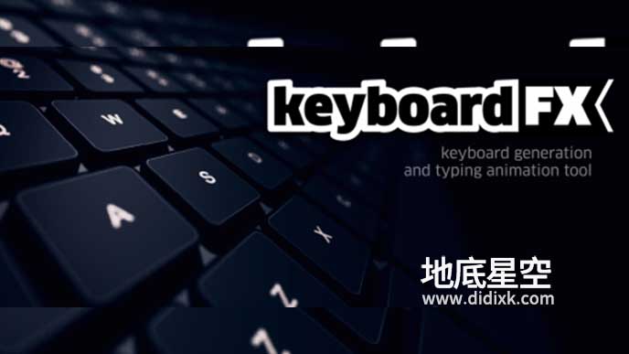 AE脚本-实体键盘操作界面打字输入动画 keyboardFX v1.5