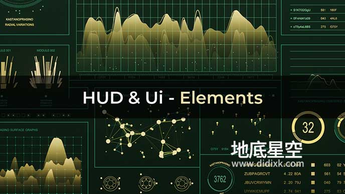 Blender插件-未来科技感用户界面元素动画生成器 HUD & Ui Elements v1.15