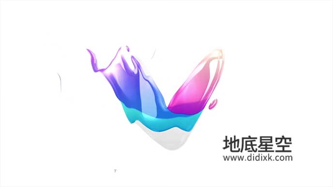 AE模板-简介干净的流体logo标志展示动画